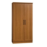 Sauder HomePlus 71" Tall 2-Door Multiple Shelf Wood Storage Cabinet, Sienna Oak Finish