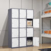 Fesbos Metal Locker 4 Lockable Door,71" Tall Steel Storage Cabinet for School Office Gym Home Employees Staff Sundries Room