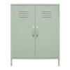 Shadwick 2 Door Metal Locker Style Accent Storage Cabinet, Pale Green
