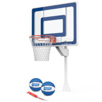 GoSports Deck-Mounted Splash Hoop ELITE Adjustable Height Inground Pool Basketball Game with Regulation Rim