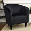 Mainstays Microfiber Tub Accent Chair, Black