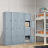 Fesbos Metal Locker 4 Lockable Door,71" Tall Steel Storage Cabinet for School Office Gym Home Employees Staff Sundries Room