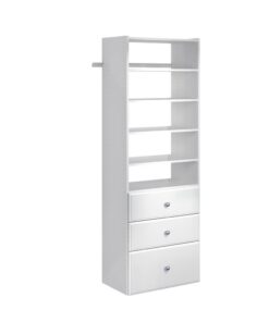 Closet Evolution WH30 Premier 25 in. W White Wood Closet Tower