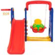 Costway TY325114+ 3 in 1 Junior Children Climber Slide Swing Seat Basketball Hoop Playset