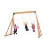 Creative Cedar Designs 3800 Trailside Complete Wood Swing Set with Multi-Color Playset Accessories