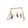 Creative Cedar Designs 3800-R Trailside Complete Wood Swing Set with Red Playset Accessories