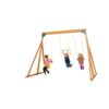 Creative Cedar Designs 3800-Y Trailside Complete Wood Swing Set with Yellow Playset Accessories