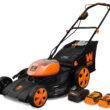 WEN 40V Max Lithium Ion 21-Inch Cordless 3-in-1 Lawn Mower with Two Batteries, 16-Gallon Bag and Charger