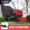 PowerSmart 40V 17-inch 3-in-1 Cordless Brushless Walk Behind Push Lawn Mower W/4.0Ah Battery and Charger，PS76418AP