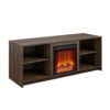 Mainstays Fireplace TV Stand for TVs up to 65", Walnut
