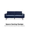 Better Homes & Gardens Nola Modern Futon, Blue Velvet