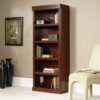 Sauder Heritage Hill 5 Shelf Library Bookcase, Classic Cherry Finish