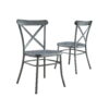 Better Homes and Gardens Collin Distressed Dining Chair, Set of 2, Multiple Finishes, Silver