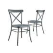 Better Homes and Gardens Collin Distressed Dining Chair, Set of 2, Multiple Finishes, Silver