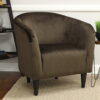 Mainstays Microfiber Tub Accent Chair, Chocolate Brown