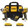 DEWALT DCK225D2 ATOMIC 20-Volt MAX Lithium-Ion Cordless Combo Kit (2-Tool) with (2) 2.0Ah Batteries, Charger and Bag