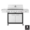 Dyna-Glo DGF571CRN-D 6-Burner Natural Gas Grill in Stainless Steel with TriVantage Multi-Functional Cooking System