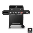 Dyna-Glo DGH474CRN-D 5-Burner Natural Gas Grill in Matte Black with TriVantage Multi-Functional Cooking System