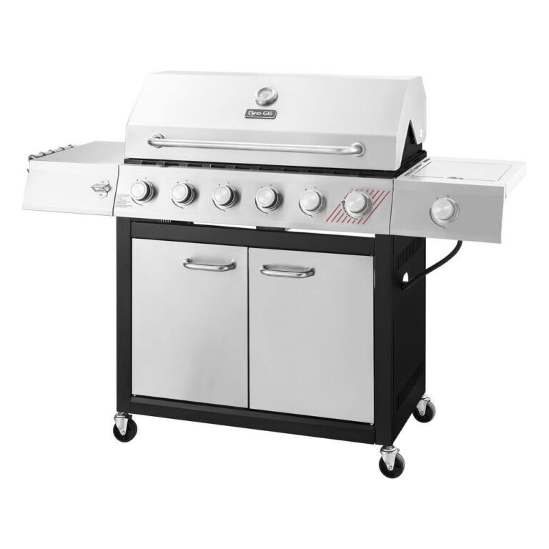 Dyna-Glo DGF571CRP-D 6-Burner Propane Gas Grill in Stainless Steel with ...