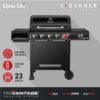Dyna-Glo DGH474CRP 5-Burner Propane Gas Grill in Matte Black with TriVantage Multifunctional Cooking System Dyna-Glo DGH474CRP 5-Burner Propane Gas Grill in Matte Black with TriVantage Multifunctional Cooking System