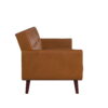 Better Homes & Gardens Nola Modern Futon, Camel Faux Leather