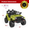 Best Choice Products 12V Kids Ride On Truck Car w/ Parent Remote Control, Spring Suspension, LED Lights - Green