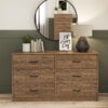 Mainstays Classic 6 Drawer Dresser, Rustic Oak
