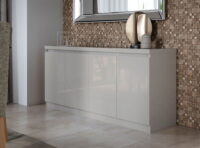 Manhattan Comfort Viennese 62.99 in. 6- Shelf Buffet Cabinet in Off White