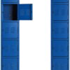 SUNCROWN Metal Storage Locker Cabinet with 5 Doors for Home Office School Gym, Blue