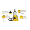 ESCO 10381 Pro Series 20 Ton Air Hydraulic Bottle Jack
