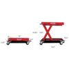 Extreme Max 5001.5059 Wide Motorcycle Scissor Jack with Dolly