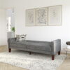 Better Homes & Gardens Porter Fabric Tufted Sofa Bed, Gray Linen