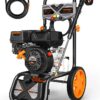 Gas Pressure Washer, ENGiNDOT 3200 PSI / 2.4 GPM Outdoor Power Equipment with 209CC 4-Stroke OHV Engine, Pressure Washer Includes Soap Tank, 5 QC Nozzles, CARB Compliant - GSH01B