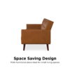 Better Homes & Gardens Nola Modern Futon, Camel Faux Leather