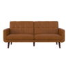 Better Homes & Gardens Nola Modern Futon, Camel Faux Leather
