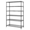 Hyper Tough 6 Tier Heavy Duty Wire Shelf Unit Black Capacity 3600 lbs