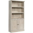 Sauder 5-Shelf Bookcase with 2 Doors, Chalked Chestnut Finish