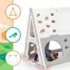 TIRAMISUBEST PPXY300100AAE Gray 6-in-1 Toddler Freestanding Climber Playset with Swing