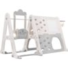 TIRAMISUBEST PPXY300100AAE Gray 6-in-1 Toddler Freestanding Climber Playset with Swing
