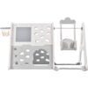 TIRAMISUBEST PPXY300100AAE Gray 6-in-1 Toddler Freestanding Climber Playset with Swing