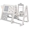 TIRAMISUBEST PPXY300100AAE Gray 6-in-1 Toddler Freestanding Climber Playset with Swing
