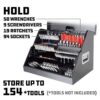 Powerbuilt 240111 26 in. Rapid Box Portable Slant Front Tool Box - Gray