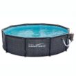 Summer Waves P20010301 10 ft. Round 30 in. Deep Hard Side Above Ground Frame Swimming Pool Set with Pump in Dark Wicker