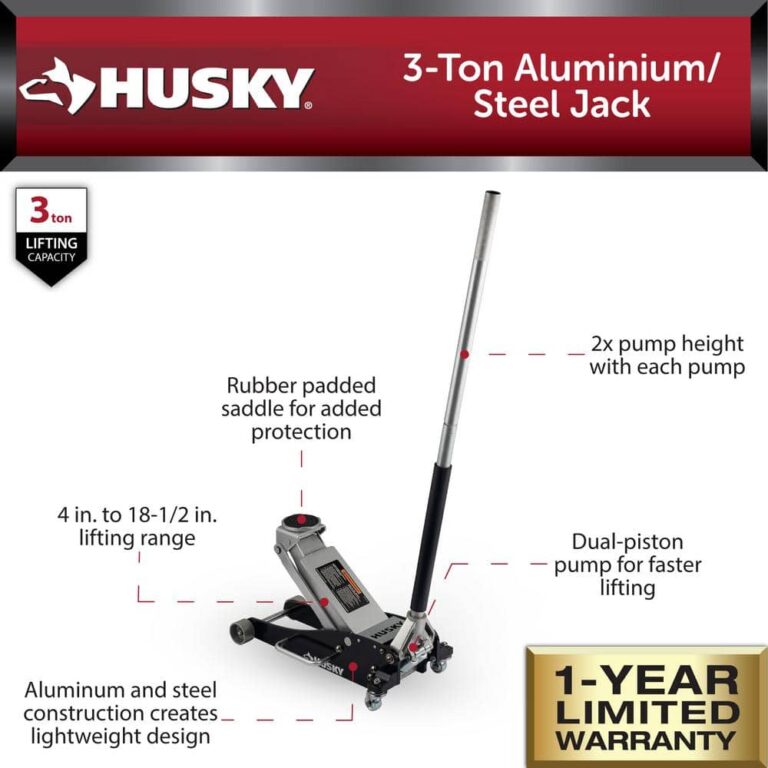 Husky HPL4751 3Ton Aluminum/Steel Jack