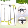 Tidoin WM-YDPP1-52AAL 3-in-1 Black and Yellow Stainless Steel Adjustable Height Child Swing Set