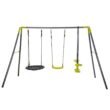 Tidoin WM-YDPP1-52AAL 3-in-1 Black and Yellow Stainless Steel Adjustable Height Child Swing Set