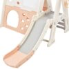 TIRAMISUBEST PPXY300099AAH Light Pink 5-in-1 Toddler Freestanding Climber Playset