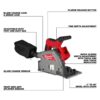 Milwaukee 2831-20 M18 FUEL 18-Volt Lithium-Ion Cordless Brushless 6-1/2 in. Plunge Cut Track Saw (Tool-Only)