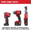 Milwaukee 49-66-6805 SHOCKWAVE Impact-Duty 3/8 in. Drive Metric and SAE Deep Well Impact PACKOUT Socket Set (36-Piece)