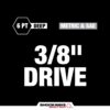 Milwaukee 49-66-6805 SHOCKWAVE Impact-Duty 3/8 in. Drive Metric and SAE Deep Well Impact PACKOUT Socket Set (36-Piece)